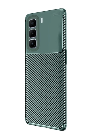 İnfinix Hot 50 Pro Plus 4g Auto Focus Karbon Kapak - Koyu Yeşil