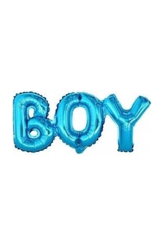 Folyo Balon Boy Yazısı Mavi Çok Renkli
