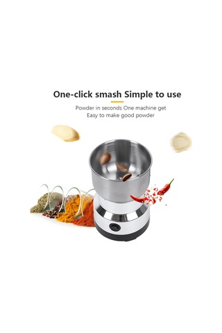 Hfambition 150w Elektrikli Inox Değirmen, 4 Bıçaklı Kahve/ilaç Tozlayıcı, 50-400ml Kapasite, Amerikan Standartı 110v Gümüş