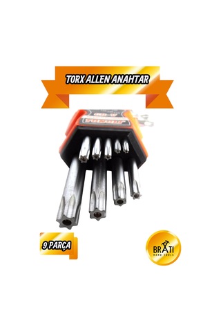 Yıldız Torx Allen Combination 9 Parça Alyan Seti Cr-v