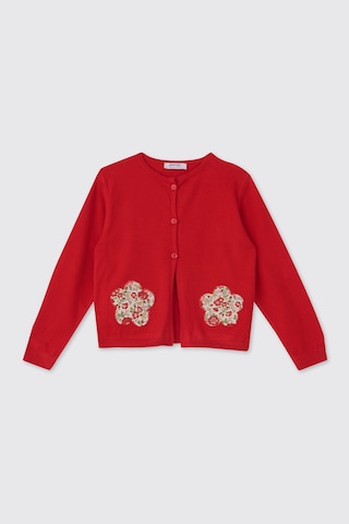Panço Liberty Kumaş Kız Çocuk Triko Hırka Kırmızı 5621GK82002
