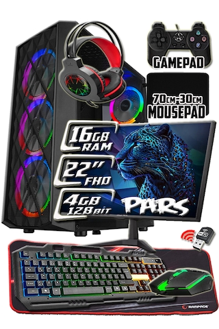 Warbox Pars X5650 16 GB 256 GB SSD R7240 16 GB 22" W10P Masaüstü Bilgisayar