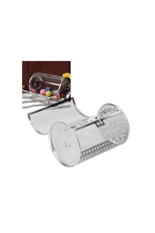 Dofolink 360 Derece Döner Paslanmaz Çelik Fırın Sepeti - Fıstık, Kahve Fıstığı, Kestane Pişirme Aleti - Elektrikli Fırın Ve Air Fryer Uyumlu 12x18cm Diğer