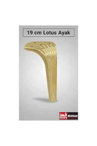 İmt Aksesuar Lotus Koltuk Yatak Odası Tv Ünitesi Konsol Ve Sehpa Ayağı 19 Cm Altın Altın Çok Renkli