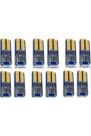 T10 Dipsiz W5w Canbus 24 Ledli Turuncu Park Plaka Ampulü 10 Adet