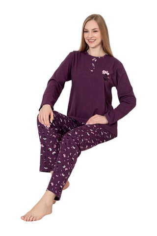 Abbas Erdem Erdem Pijama Takımı Dfn002 Mor