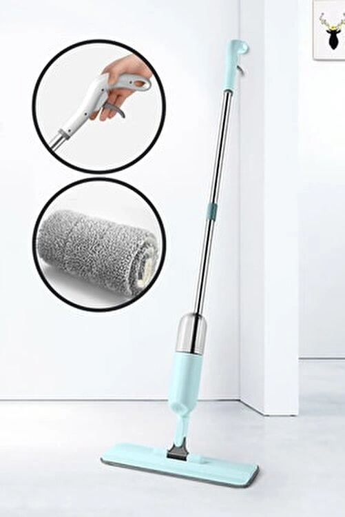 Sprey Mop Temizlik Seti 1 Yedek Mop Bez