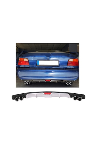 Ford Escort Uyumlu Body Kit Difüzör 4 Çıkış Gri Yuvarlak