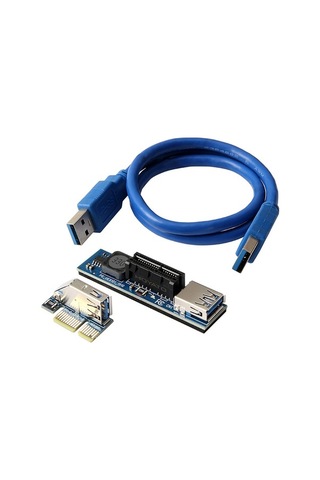 Pazly Mini Pcı-e 1x Uzatma Kablosu Güçlendirilmiş Adaptörü - 60cm, Ekran Kartı Uzatma Çözümü