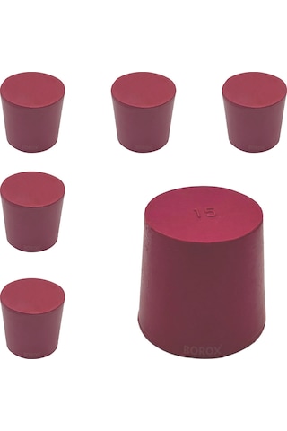 Borox Kauçuk Tıpa No.15 38 x 42 x 40.5 MM NS40/38 5 Adet
