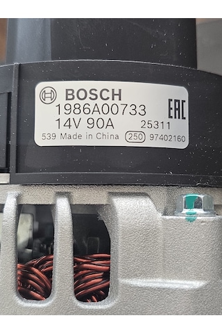 Şarj Dinamosu Fıat Linea - Punto - Egea - Doblo - Bravo 1.4 Benzinli Araçlar İçin Bosch Marka 90a 14v 1986a00733