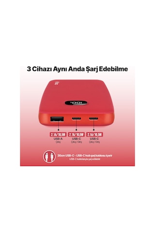 Ttec 2BB205GK Lcd 10.000 mAh Powerbank