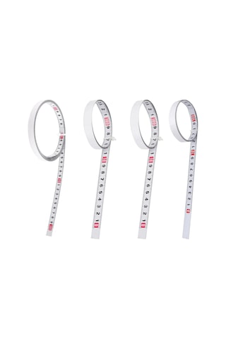 4 Adet 1 M Metrik Kendinden Yapışkanlı Taşınabilir Karbon Çelik Yapışkan Ev Temizle Ölçekli Doğru Mezura Dayanıklı Tezgah Masa Testere