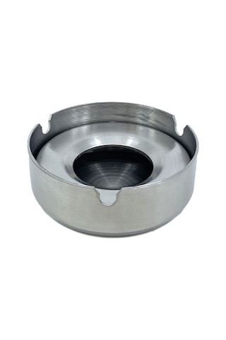 Paslanmaz Çelik Kapaklı Küllük, Ofis Ve Ev Tipi Rüzgara Dayanıklı Metal Kül Tablası, 8 Cm