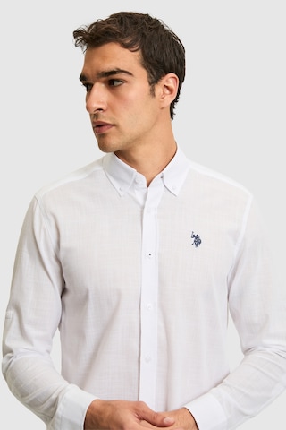 U.s. Polo Assn. Erkek Beyaz Gömlek Basic 50324660-vr013
