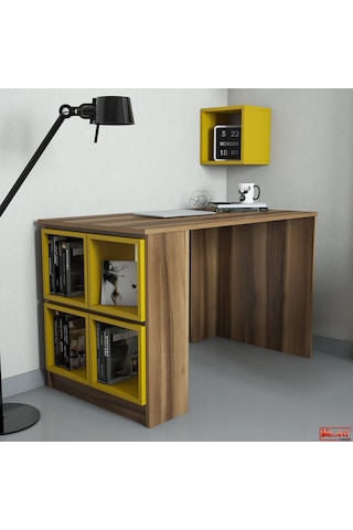 Variant Variant Box Çalışma Masası - Ceviz / Sarı