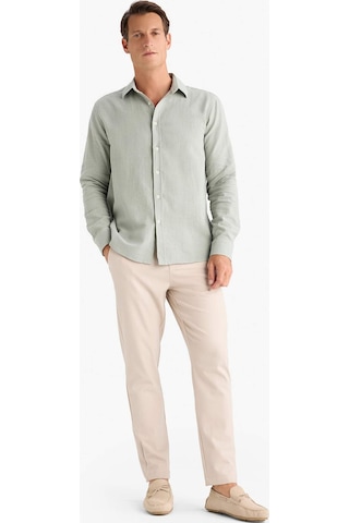 DeFacto %100 Pamuk Regular Fit İnce Kumaş Polo Yaka Uzun Kollu Gömlek D7394AX25SPKH499