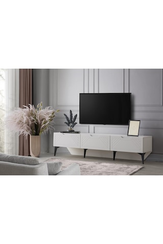 Dolunay Modern Membran Çekmeceli Tv Sehpası 180cm