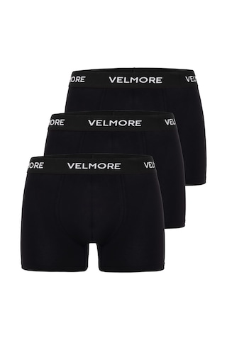 Velmore Erkek Boxer 3 Lı Kutu Yumuşak Pamuk Sıkmayan Bel Lastikli Beden S - 5xl Siyah-beyaz