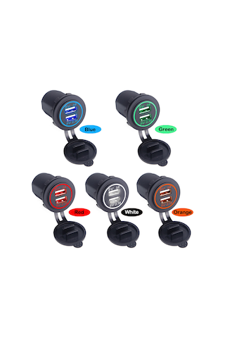12-32 V Çift Port Araç USB Şarj Cihazı