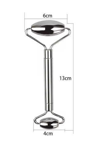 Metal Cilt Sıkılaştırıcı Face Gua Sha Rulosu Yüz Masaj Roller Model 1