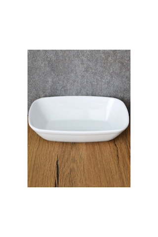6 Adet Sosluk Kahvaltı Tabağı Beyaz Melamin 13x9cm Çerezlik Lokanta Tabldot Serpme Kahvaltılık Beyaz