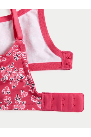 Marks & Spencer 3'lü Destekli Pamuklu T-shirt Sütyeni Seti T33003006x Pembe