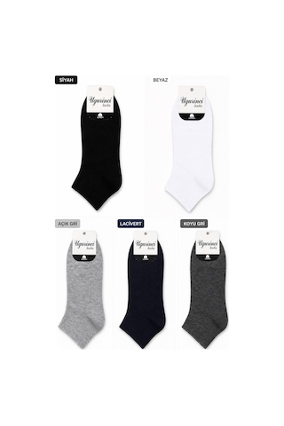 Uğur İnci Cotton Dikişsiz Erkek Çorap Pamuklu, Terletmez, Günlük Konfor Soket Çorap 6 Lı Paket Açık Gri