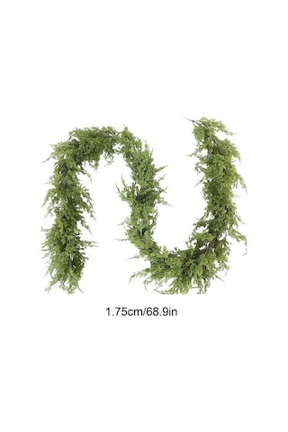 Gajeena Noel Güllemeği 175cm Yeşil Yapay Çam Dalı, Kamin Dekorasyonu, Kışlık Noel Asısı