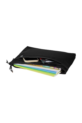 Jacbag Siyah Kadın/erkek A4 Zip Folder İki Bölmeli Dosya Ve Evrak Çantası