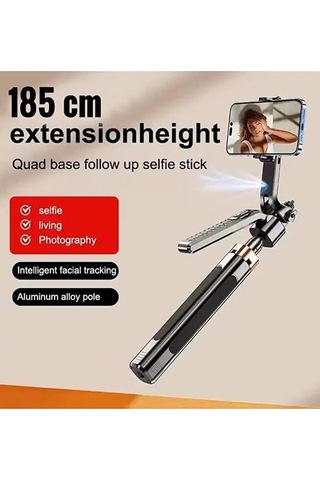 Bluetooth Kumandalı 185cm Tripod Selfie Çubuğu/go Pro Uyumlu / 360 Pan Kolu Özellikli Diğer