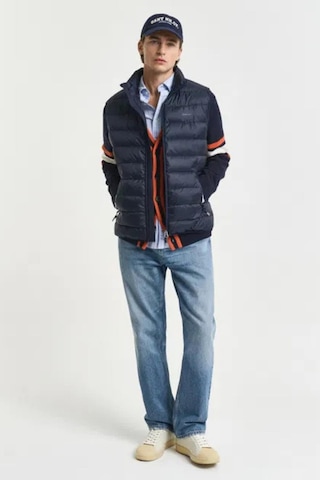 Gant Erkek Lacivert Regular Fit Dik Yaka Kaz Tüyü Yelek-11141 Lacivert