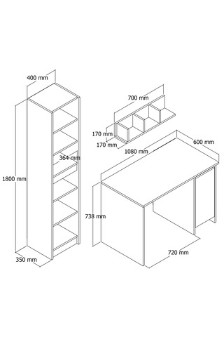 Umg Mobilya Ege-astira Çalışma Masası, Bilgisayar Masası Meşe