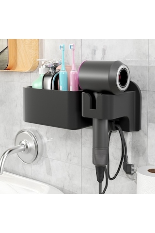 Wondernest Zımbasız Saç Kurutma Rafı, Lichen Makinesi İçin Pratik Çözüm Jm Siyah