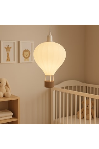 Balon Tasarımlı 3d Baskı Sarkıt Avize Modern Dekoratif Aydınlatma Krem