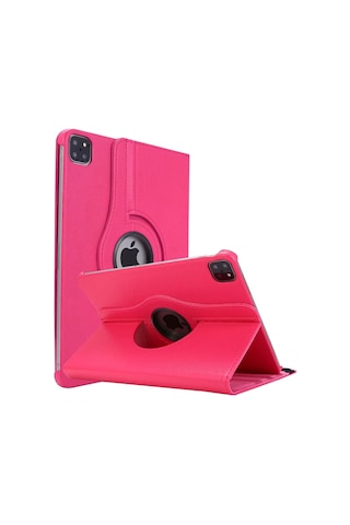Apple Uyumlu iPad, Pro 4. Nesil M2 2022 11 Inç 360 Dönebilen Uyku Modlu Standlı Pu Deri Kapaklı Kılıf Kılıf