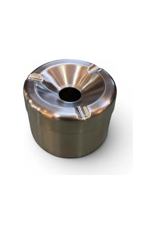 Kısmet Kapaklı Metal Gri Küllük 8x5 Cm