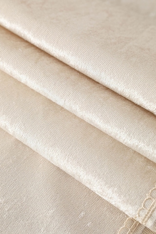 Favora Fatih Güpürlü Kadife Runner Vizon