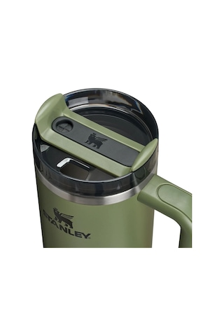 Stanley Quencher H2.0 Flowstate 0.89 L Pipetli Çelik Termos Haki