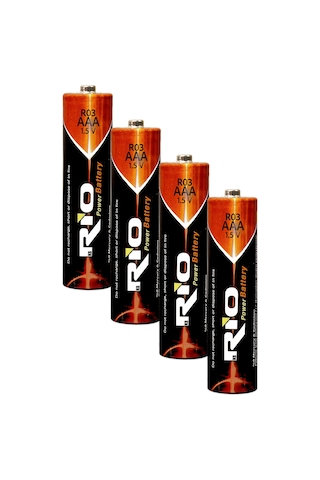 Rio 4lü Aaa R03 İnce Kalem Pil Kumanda Pili Çinko Karbon Pil Zn-c 1.5v
