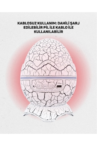 Bfs Bluetooth Bağlantılı Dinozor Yıldız Projektör Gece Lambası Ve Uyku Yardımcısı Çok Renkli