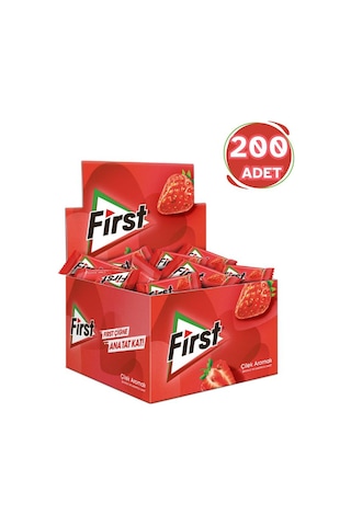 First Çilek Aromalı Sakız 200 X 1,7g