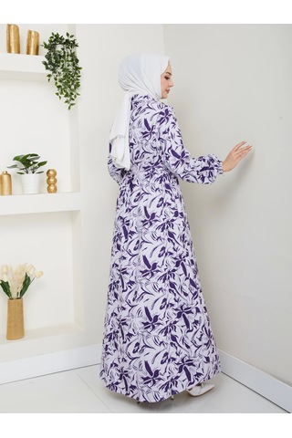 Yeni Sezon Mor Elbise / E0132 Mor