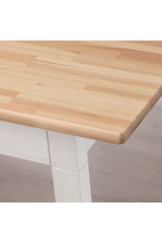 Mutfak Masası Takımı, Beyaz-kahverengi, 4 Sandalyeli beyaz