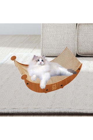 Suntek Kedi Şezlongu Oluklu Kağıt Uyku Tırmalama Pedi İç M