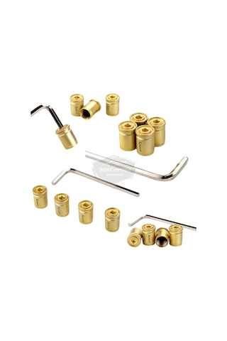 Kilitlemeli Sibop Kapağı Alyanlı Sibop Kapağı Araba Motosiklet Bisiklet Metal Sıkmalı Gold Altın 4 Lü Set 00 Şüscaroto Aksesuar
