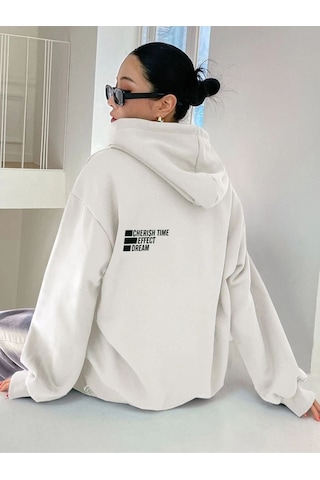 Startmore Unisex Baskılı Sweatshirt Garalio Beyaz