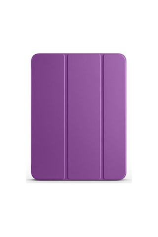 Apple Uyumlu iPad Pro 11 2025 M5 Mkst Smart Cover Kalem Bölmeli Standlı 1-1 Kılıf - Mor Tablet Kılıfı