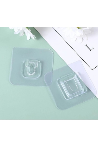 Geçmeli Klips Eşya Sabitleme Askısı 5 Set Şeffaf