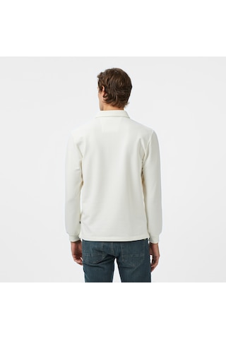 Nautica Erkek Krem Classic Fit Uzun Kollu Polo Yaka T-shirt Çizgili K57307t Krem